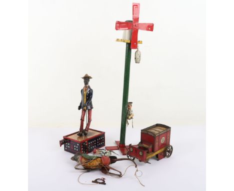 Lehmann (Germany) Tinplate Clockwork ‘OH-MY’ Alabama Jigger, EPL 685, circa 1912-15, lithographed tin, jointed dancer with re