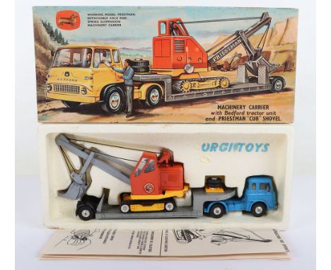 Corgi Major Toys Gift Set No 27 Bedford Machinery Carrier and Priestman Shovel, 1128 Priestman Luffing shovel and 1131 Bedfor