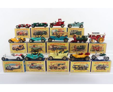 Matchbox Models of Yesteryear picture boxes, including: Y5 Bentley 4 ½ Litre Blower,Y6 Type 35 Bugatti, red body, black seat/