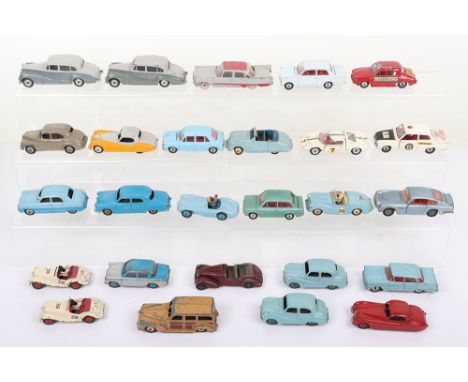 A Quantity of Unboxed Dinky Toys Cars, including: 38d Avis 40g Morris Oxford, 40j Austin Somerset,106 Austin Atlantic, 107 Su