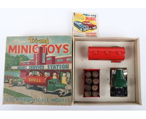 Scarce Boxed Tri-ang Minic Presentation Set No. A Clockwork Scale Models, one Minic mechanical horse with Shell BP Fuel Oil T