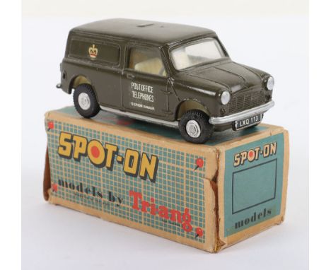 Tri-ang Spot On Model 210/2 Morris G.P.O. Telephone  Mini Van, green body, cream interior Post Office Telephones decals, in g