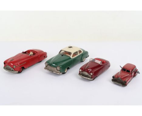 Schuco 5340 Battery Tinplate Alarm Police Car,  unboxed, missing blue lamp cover, Schuco Combinato 4003, tinplate car, red bo