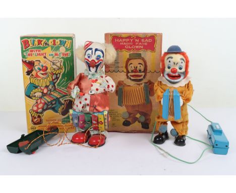 An Amico Toy (Japan) Blinky the Clown, remoted controlled battery operated xylophone Circus clown, with lights in both eyes, 