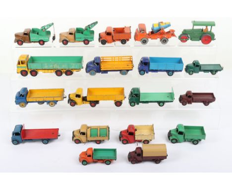 Quantity of Playworn Commercial Dinky Toys, including: 2 x 25m Bedford Tipper,25p Aveling Barford Road Roller, 25v Bedford Re