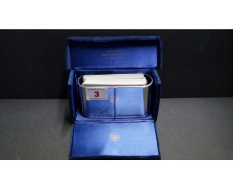 A Continental silver playing card case, stamped 800 in fitted case.