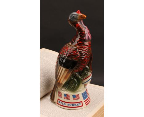 Americana &amp; Spirits - a 1970s American commemorative whiskey decanter, by Austin Nichols, cast as a turkey, celebrating t