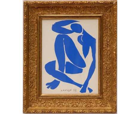 HENRI MATISSE 'Nu Bleu III', original lithograph from the 1954 edition after Matisse's cut outs, signed in the plate, Suite: 
