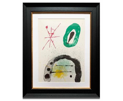 JOAN MIRO 'Untitled', 1963, colour lithograph on paper, published by Maeght Editeur, 44cm x 54cm, framed and glazed.