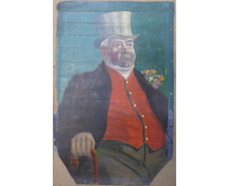 T.A. Gray, portrait of a gentleman, oil on canvas, 69 x 44cms, unframed 