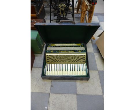 An Italian Scandalli piano accordian, cased 