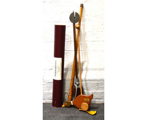 Map of the County of Northampton, by A Bryant, reprinted 1988, in a tube, shooting stick and duck on wheels, walking stick.