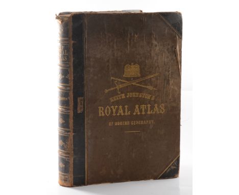 Keith Johnston's, Royal Atlas of Modern Geography, Blackwood &amp; Son, 1872, binding defective.