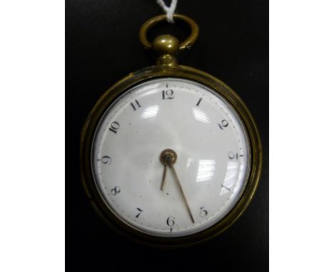 Charles Haley London (inventor of the constant force escapement) gilt pair cased gentleman's George III pocket watch, the fus