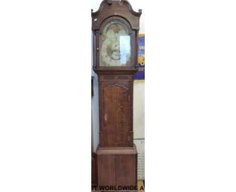 A c1790 mahogany and veneered longcase clock by Edward Shepley (1758-1807) Manchester, with fine cut mouldings and inlays, th