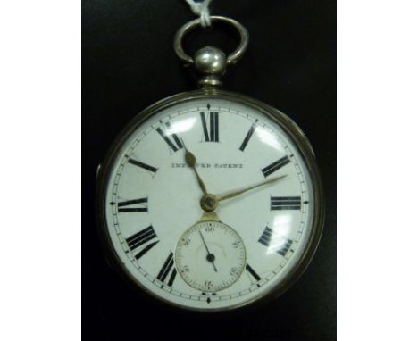 M Gordon & Sons Wolverhampton hallmarked silver open faced pocket watch with Roman numerals, inset subsidiary seconds dial, w