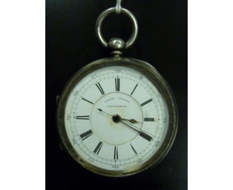 James Richardson & Son for J. W. Reeley & Sons London & Liverpool hallmarked silver open faced centre seconds chronograph poc