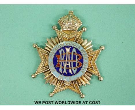 A hallmarked silver and enamel RAOB medallion 