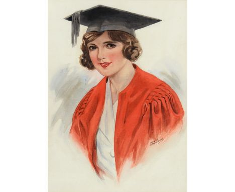 GREGOR MCGREGOR (ILLUSTRATOR, FL EARLY 20TH C) - PORTRAIT OF YOUNG WOMEN, TWO, HEAD AND SHOULDERS, BOTH SIGNED, WATERCOLOUR, 