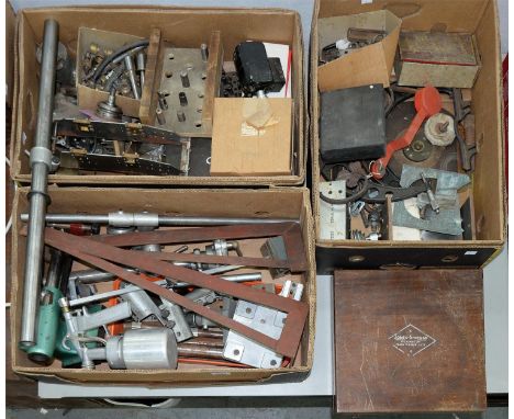 MISCELLANEOUS ENGINEERING TOOLS, EQUIPMENT AND SUNDRIES, THREE BOXESCondition report  Unavailable