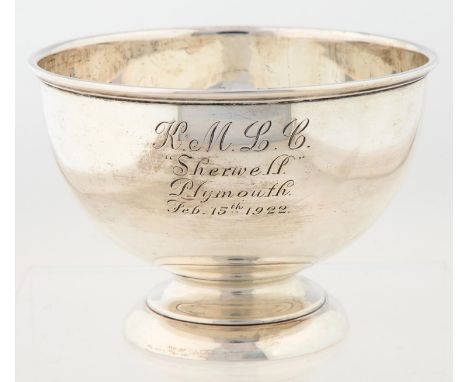 A GEORGE V MINIATURE SILVER ROSE BOWL, 10.5CM DIAM, MARKS RUBBED BIRMINGHAM 1920, 3OZS 14DWTSCondition report  Light wear, en