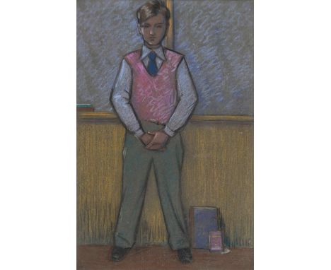 FREDERICK WILLIAM GEORGE (1889-1971) - PORTRAIT OF A BOY, PASTEL, 52 X 34CM Condition report  &nbsp;Good, clean, ready-to-han