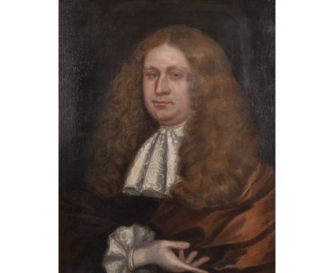 18th Century English School. Portrait of a Man, Oil on Canvas, 30" x 24".