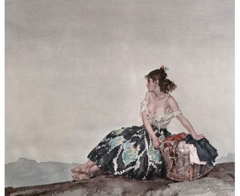 William Russell Flint (1880-1969) British. "Carmelita", Lithograph, Signed in Pencil, 10" x 12".