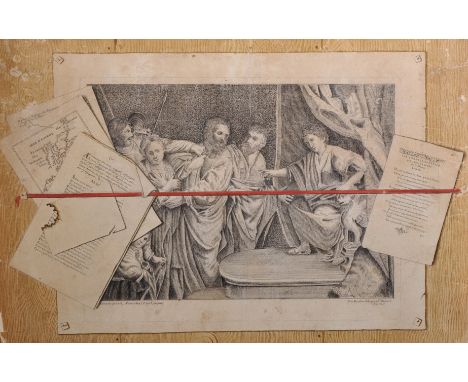 19th Century French School. A Trompe L'Oeil, Mixed Media, in a Maple Frame, 15.5" x 23.5".