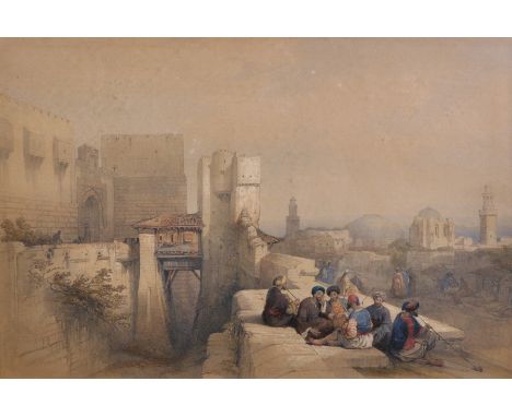 David Roberts (1796-1864) British. 'View of Jerusalem', Coloured Lithograph, 12.5" x 19", and another by the same hand, two (