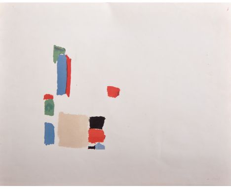 Nicolas de Sta l (1914-1955) French. Untitled, Abstract composition c.1950s Lithograph, Signed in pencil, Unframed, 18" x 22"