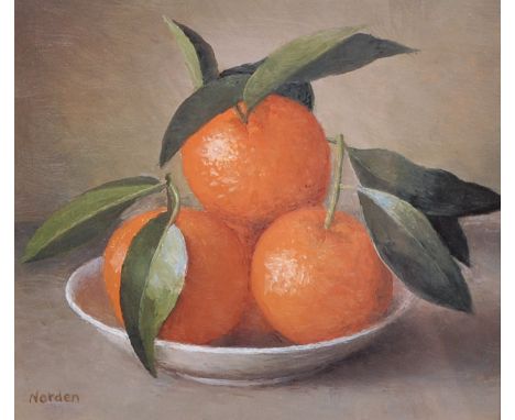 Gerald Norden (1912-2000) British. "Clementine's on a Plate", Lithograph, Inscribed on a label on the reverse, and numbered 1