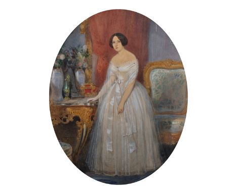 Herbert Arnold Olivier (1861-1952) British. Portrait of Countess d'Orsay, Daughter of Lady Blessingham, Watercolour, Signed, 