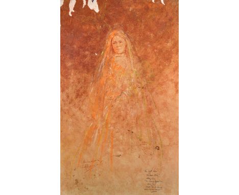 Hubert Von Herkomer (1849-1914) German/British. "The Last Line of the Last Role", Ellen Terry as The Ghost of ...., in the Fa