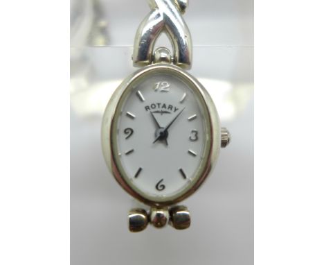 A lady's sterling silver Rotary wristwatch, 26g 