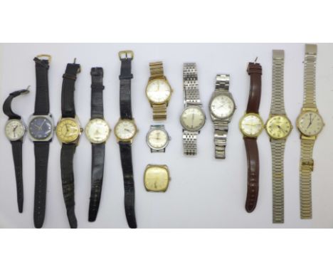 A collection of wristwatches including Avia, Rotary, Timex, etc. 