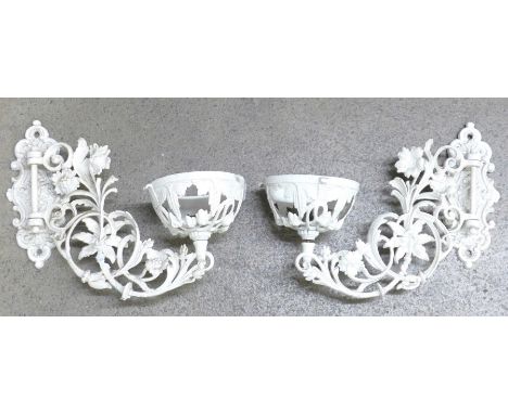 A pair of wall bracket plant holders 