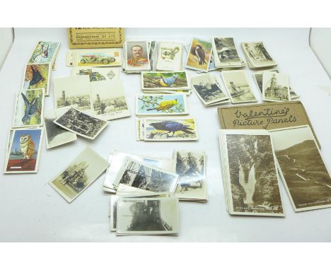 A set of forty Brooke Bond Bird portraits, a set of Valentine's picture panels of Ambleside, Grasmere and Rydal, Gallaher Gar