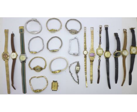 A collection of lady's watches including Sekonda, Tissot, Timex, etc. 