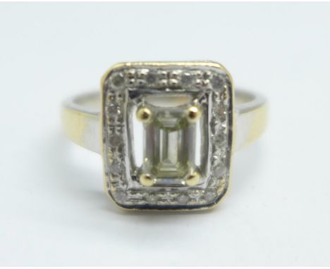 A 14ct gold and diamond ring, 0.5carat diamond centre stone, 4g, N 