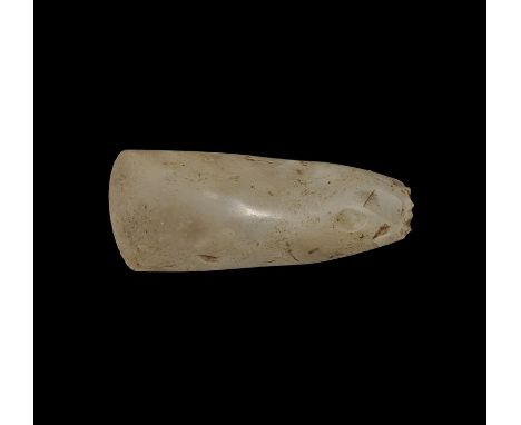 Neolithic, 5th-3rd millennium BC. A superb axe with all surfaces fully polished; the slightly asymmetric convex cutting edge 