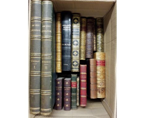 Herdman (William Gawin). Pictorial relics of Ancient Liverpool, 2 volumes, Liverpool: Brown, Barnes &amp; Bell, 1878, titles 