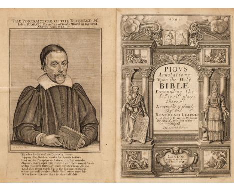 Diodati (Giovanni). Pious and Learned Annotations upon the Holy Bible, 2 parts in one, second edition, London: printed by Mil