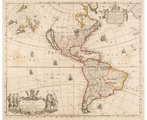 America. Lea (Philip &amp; John Overton), A New Mapp of America Devided According To the Best and Latest Observations wherein