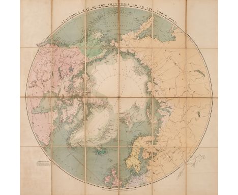 Folding Maps. Stanford (Edward), Stanford's Map of the Countries Round the North Pole, November 6th 1876, colour lithographic