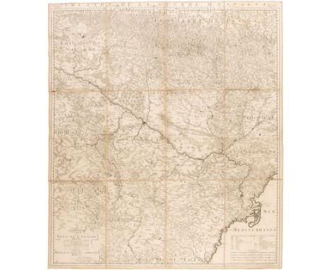 Aragon. D'Anville (Jean Baptiste B.), Carte du Royaume d'Aragon... Theatre de la Guerre d'Espagne, Paris, 1719, uncoloured en