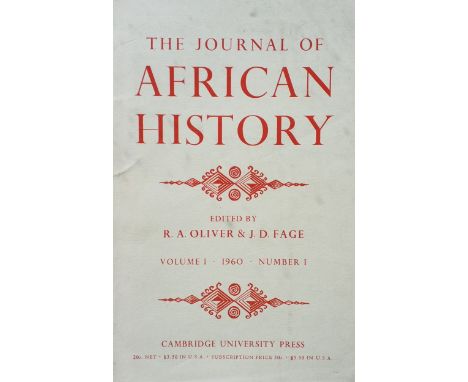 The Journal of African History. 274 volumes plus 3 index volumes, 1960-2012, Cambridge: University Press, monochrome illustra