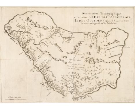 Barbados. Ligon (Richard), Description Topographique et mesure de l'Isle des Barbades aux Indies Occidentales avec les Noms d