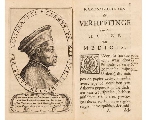 Hooft (Pieter Corneliszoon). Rampsaligheden der verheffinge van den huize van Medicis, Amsterdam: Nicolaes van Ravesteyn, 164