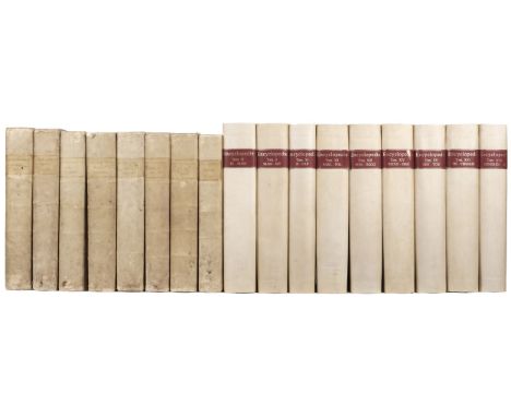Diderot (Denis). Encyclopèdie ou Dictionnaire Raisonné des Sciences, des Arts, et des Metiers, 17 volumes (of 35), Paris: a L